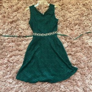 Speechless Green Glitter Dress